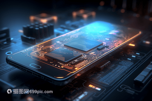 集成電路的微型藍圖 智能手機芯片創意概念圖背后的設計藝術